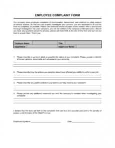 sample employee complaint form template businessinabox™ customer complaint form template doc