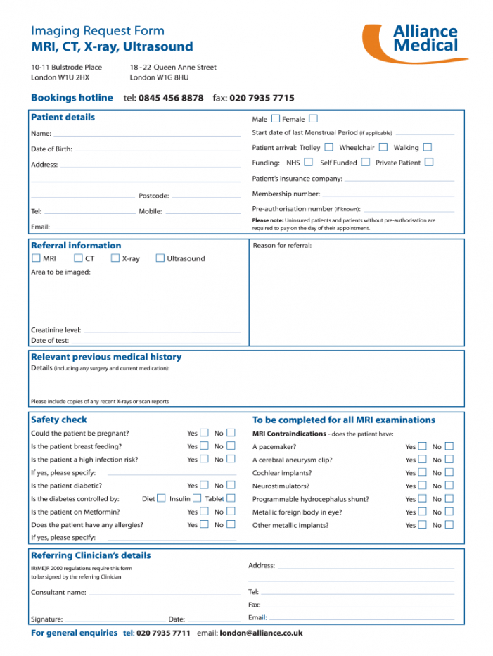 ultrasound request form fill online printable fillable