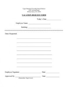 50 professional employee vacation request forms word ᐅ employee vacation request form template sample