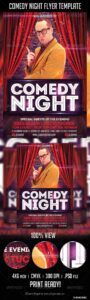 editable comedy night flyer template comedy show poster template doc