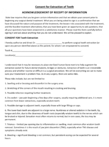 editable dental extraction consent form download printable pdf oral surgery consent form template example