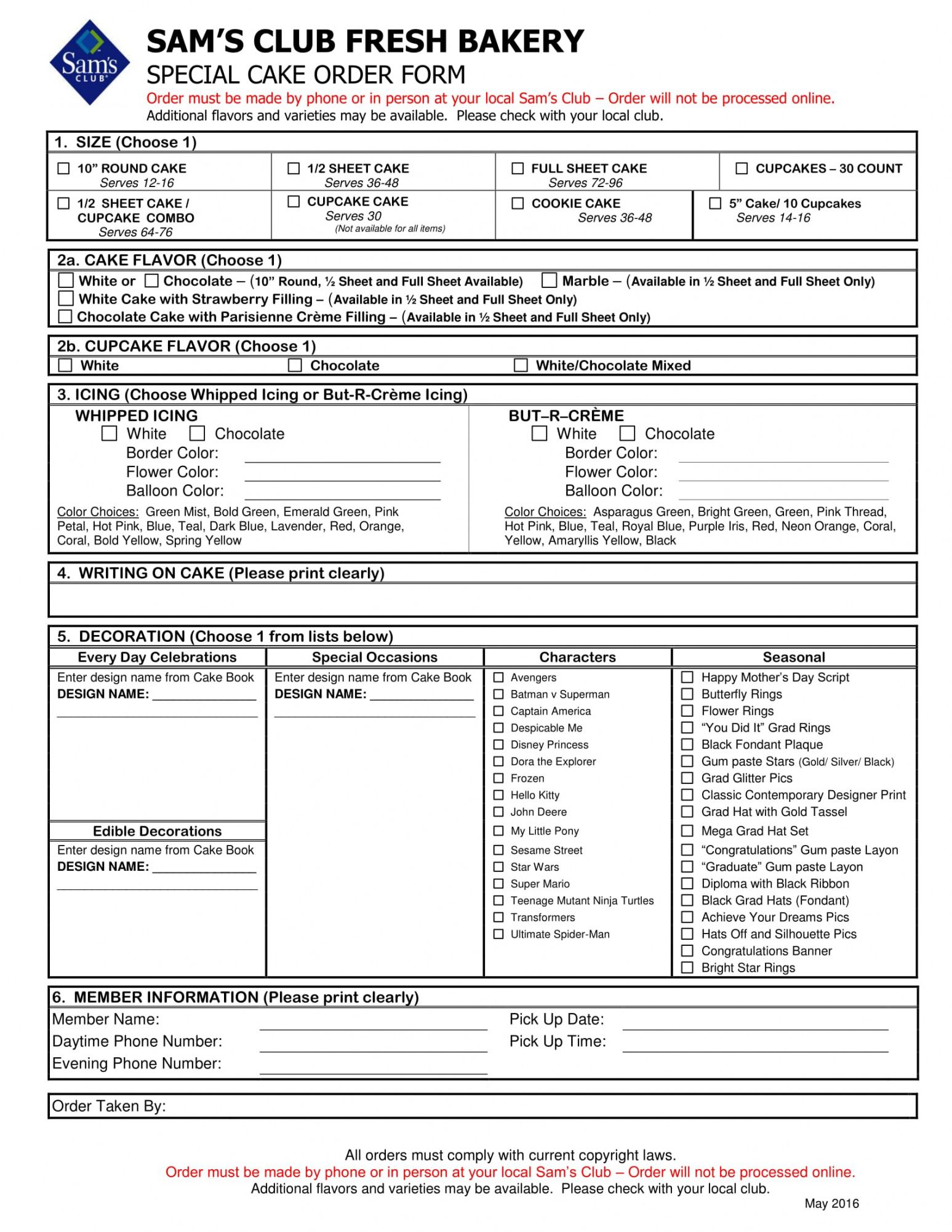 editable free 15 bakery order forms in pdf  excel custom cake order form template doc