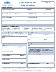 editable free 5 customer service request forms in pdf  ms word  excel customer information request form template word