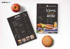 editable school canteen menu design template in psd word publisher school canteen menu template example