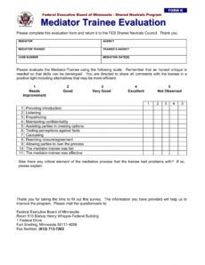 free 14 trainee evaluation forms in ms word  pdf training assessment form template