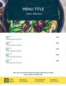 free 32 free simple menu templates for restaurants cafes and daily specials menu template doc