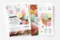 free a4 ice cream postermenu template in psd ai &amp; vector ice cream menu template pdf