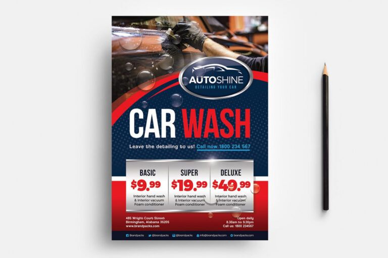 Free Car Wash Templates In Psd Ai & Vector Brandpacks Car Wash Menu