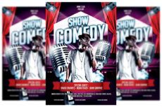 free comedy show flyer template comedy show poster template sample