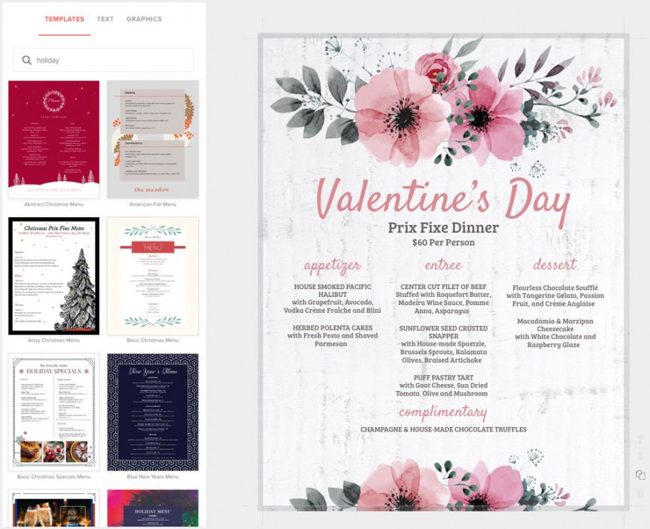 free holiday menu designer festive &amp;amp; fast menus  musthavemenus holiday menu template example