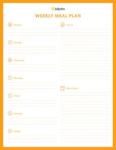 free kitchn&amp;#039;s meal plan template  kitchn weekly food menu template example