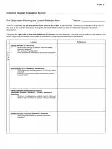 Free Teacher Observation Form Fill Out And Sign Printable Pdf Template