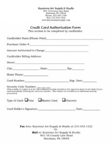 one time credit card payment authorization form template credit card billing authorization form template pdf