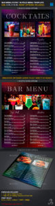 printable bar menu template graphics designs &amp;amp; templates bar drinks menu template pdf
