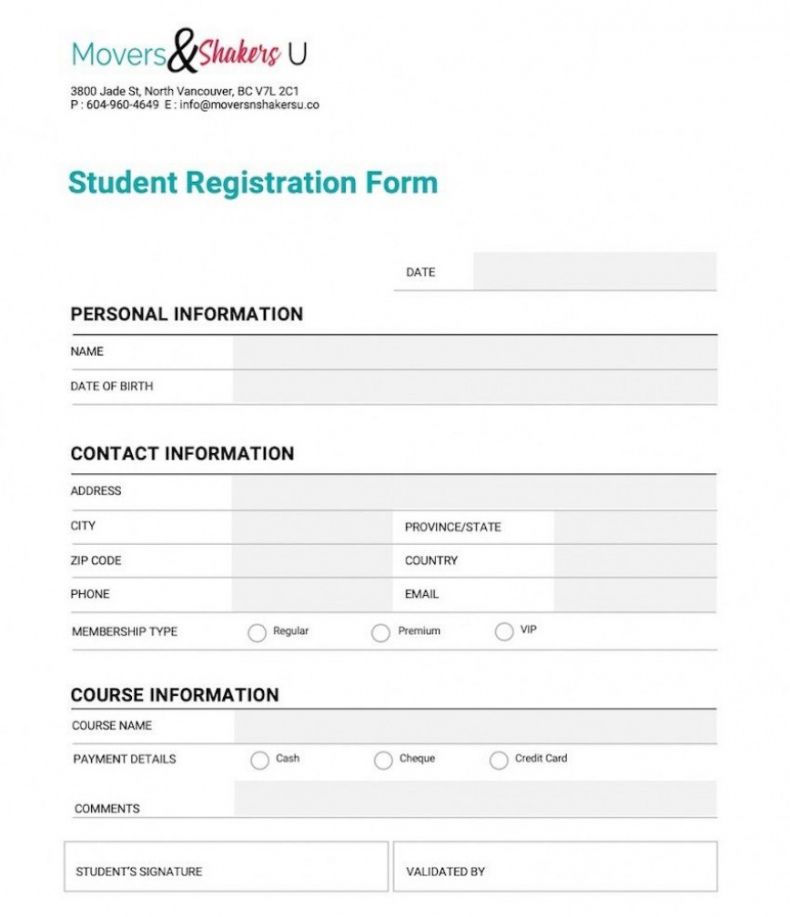 New Customer Application Form Template Word