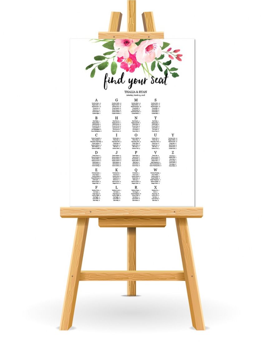 printable free wedding seating chart printable wedding reception seating chart poster template
