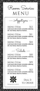 room service menu template  mycreativeshop room service menu template pdf