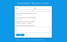 sample customer survey form a flat responsive widget template customer survey form template sample