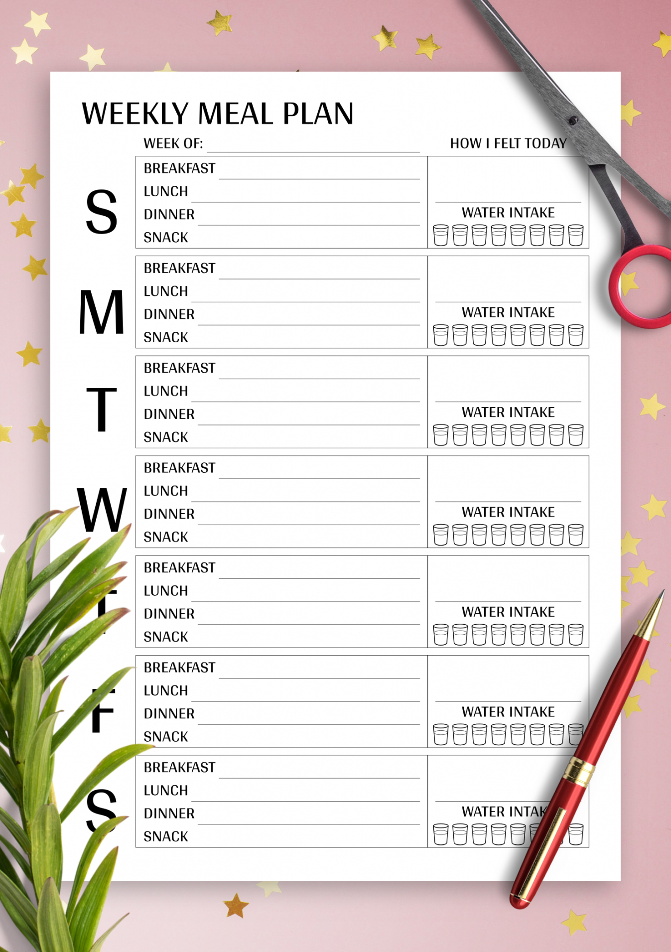 free meal planning sheets
