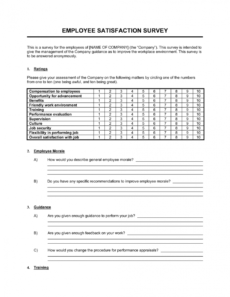 sample employee satisfaction survey template businessinabox™ customer survey form template doc