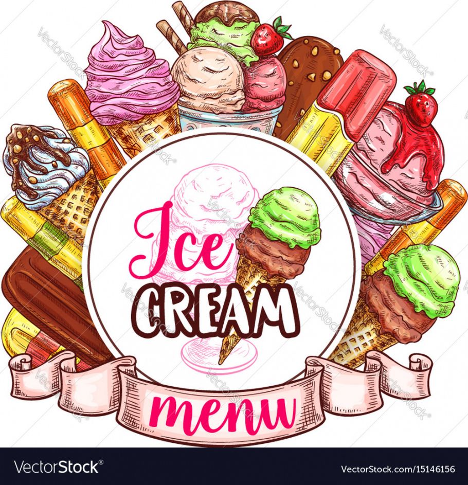 sample ice cream menu template royalty free vector image ice cream menu template