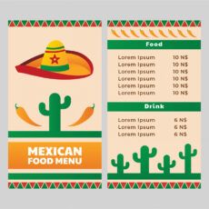 sample mexican food restaurant menu template  download free mexican food menu template sample