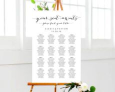 sample seating plan templates wedding reception seating chart poster template sample