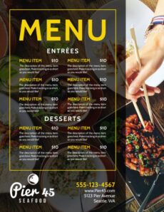 stylish restaurant menu template  mycreativeshop restaurant to go menu template