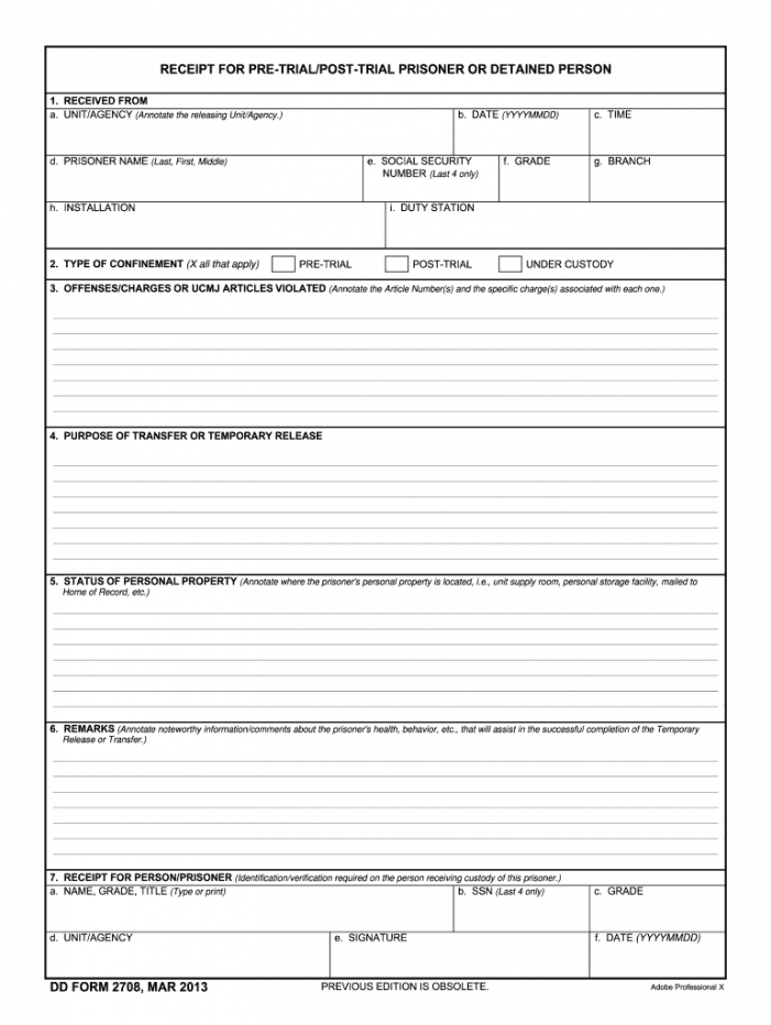 20132021 form dd 2708 fill online printable fillable jail release form template doc
