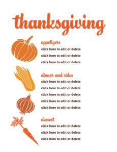 35 awesome thanksgiving menu templates ᐅ templatelab thanksgiving day menu template excel