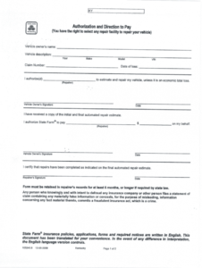 authorization to repair form pdf  fill online printable repair authorization form template