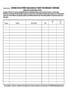 editable confined space log in sheet  fill out and sign printable pdf template   signnow confined space entry form template example