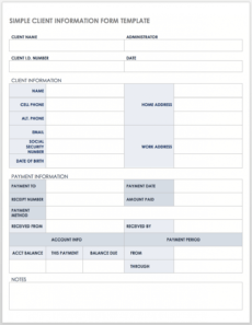 editable free client information forms &amp;amp; templates  smartsheet company details form template pdf