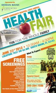 editable health fair flyer template ~ addictionary health fair poster template doc