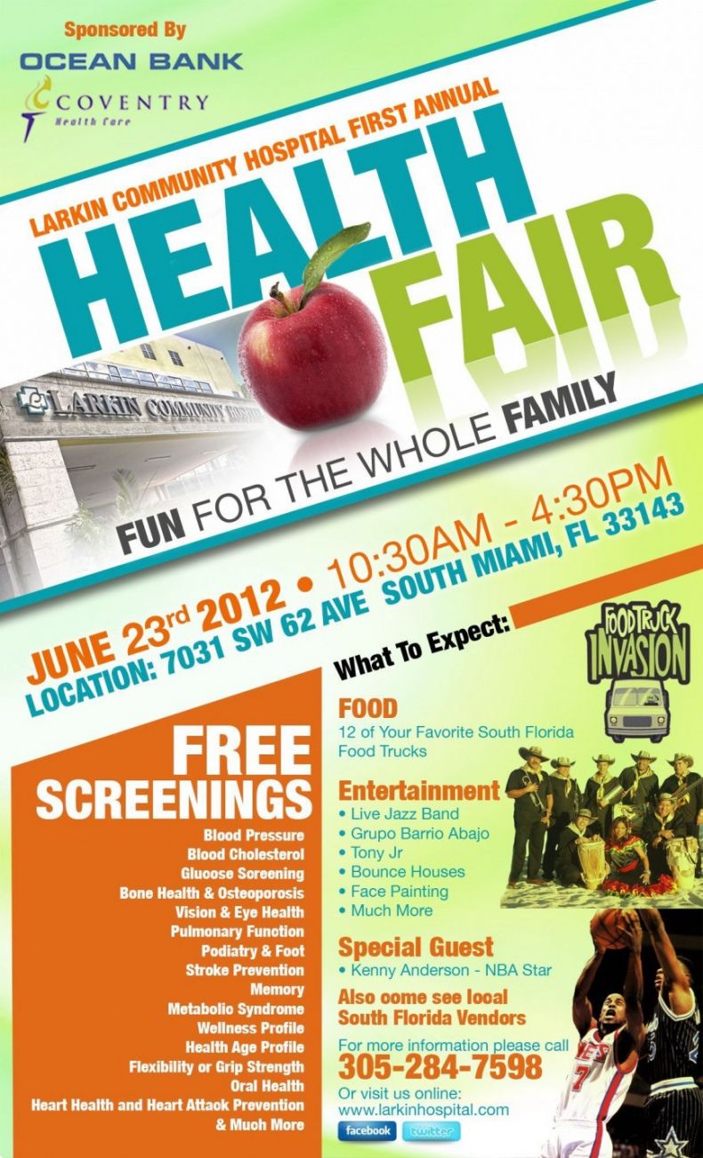 Editable Health Fair Flyer Template Addictionary Health Fair Poster