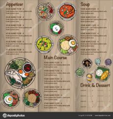 editable menu thai food design template graphic 211018358 thai restaurant menu template excel
