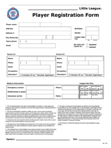 editable printable registration form template word  fill out and sign printable pdf  template  signnow baseball registration form template example