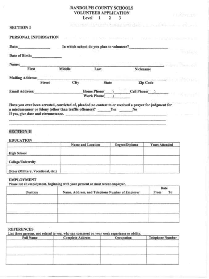 Free downloadable templates of volunteer forms