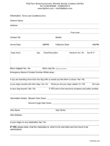 flatt farm boarding kennels  fill out and sign printable pdf template   signnow pet boarding form template