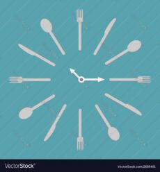 fork knife spoon round clock menu cover template vector image round menu template doc
