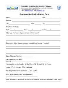 free 14 customer service evaluation forms in pdf customer service evaluation form template sample