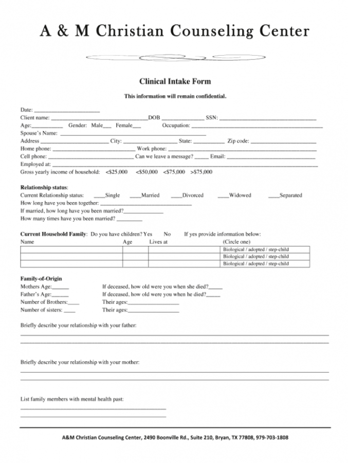 Free Counseling Intake Form Pdf Fill Out And Sign Printable Pdf Template Signnow Counseling 3930