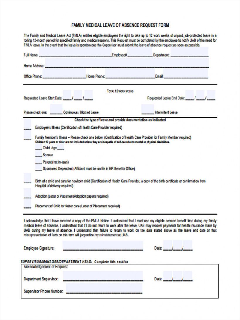 Free Free 31 Leave Request Forms In Pdf Ms Word Excel Medical Leave Of