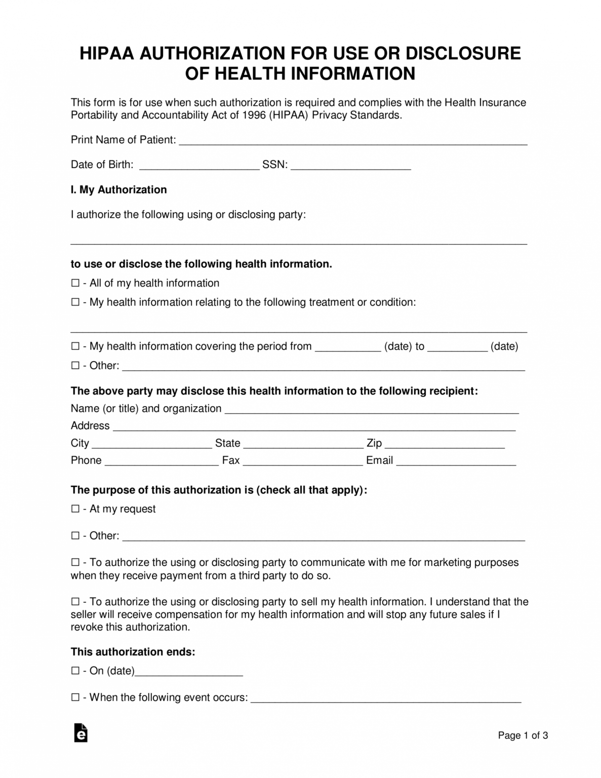 Medical Records Release Form Printable