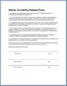 free liability waiver form template free ~ addictionary injury liability release form template sample