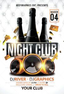 free night club  flyer template nightclub poster template word