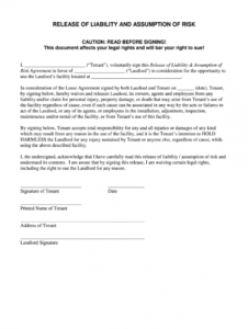 free release of liability form  fill out and sign printable pdf template   signnow injury liability release form template example