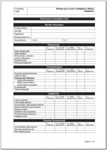 printable free employee appraisal form  vincegray2014 employee appraisal form template pdf