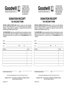 printable goodwill donation receipt  fill out and sign printable pdf template   signnow clothing donation form template word