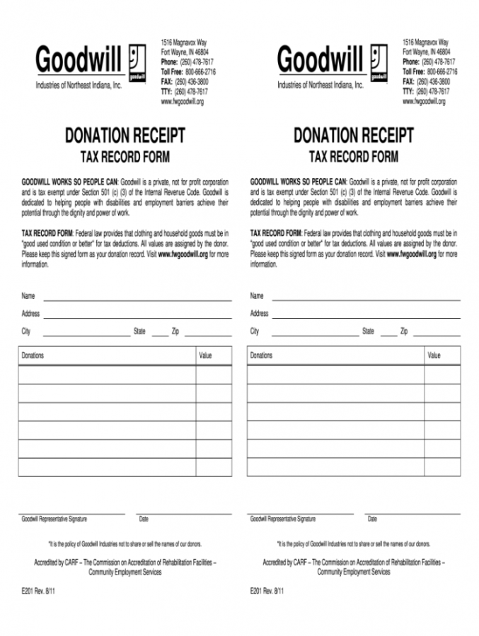 printable goodwill donation receipt fill out and sign printable pdf